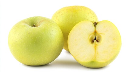 Isolated green apple.