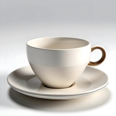 Empty Coffee Cup and Saucer