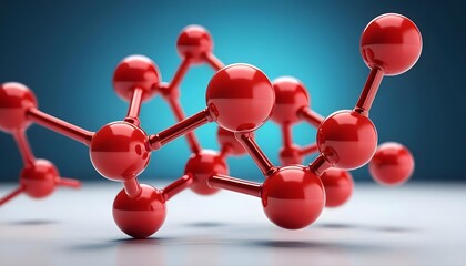 Red Molecular Structure