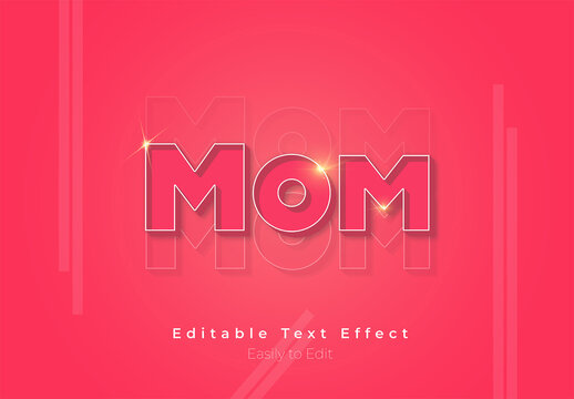 Mom Luxury Text Effect Template