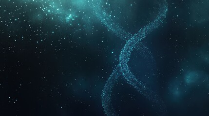 DNA double helix genetic material. Gene sequencing abstract design. Floating in space background, .science, abstract, biology, biotechnology, molecular, health, geneti