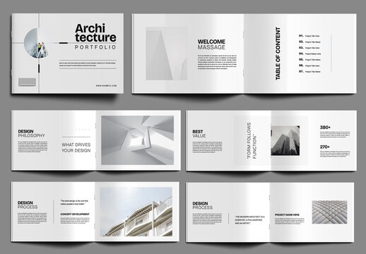 Modern Architecture Portfolio Template Layout