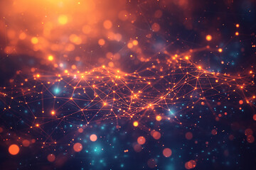 Fototapeta premium abstract digital background showcases immense capabilities of 5G technology, making it perfect for illustrating network advancements, technological processes, digital storage, science education, and m