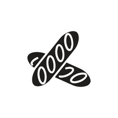 French Bread icon vector. Linear style sign for mobile concept and web design. French Bread symbol illustration. Pixel vector graphics - Vector.	