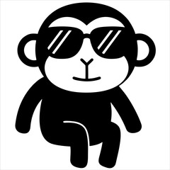 Abstract Black Swirl Design Element