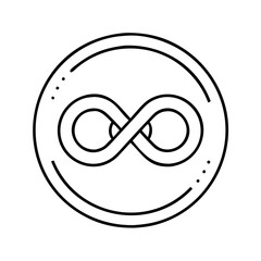 infinity endurance icon, infinity endurance line art - simple line art of infinity endurance, perfect for infinity endurance logos and icons