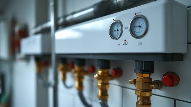 Home gas boiler for heating and water