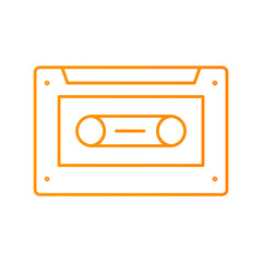 Obraz premium cassette gradient icon