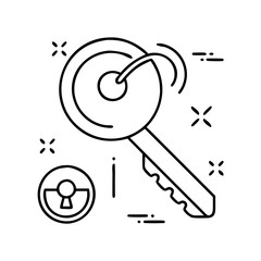 key accountability icon, key accountability line art - simple line art of key accountability, perfect for key accountability logos and icons