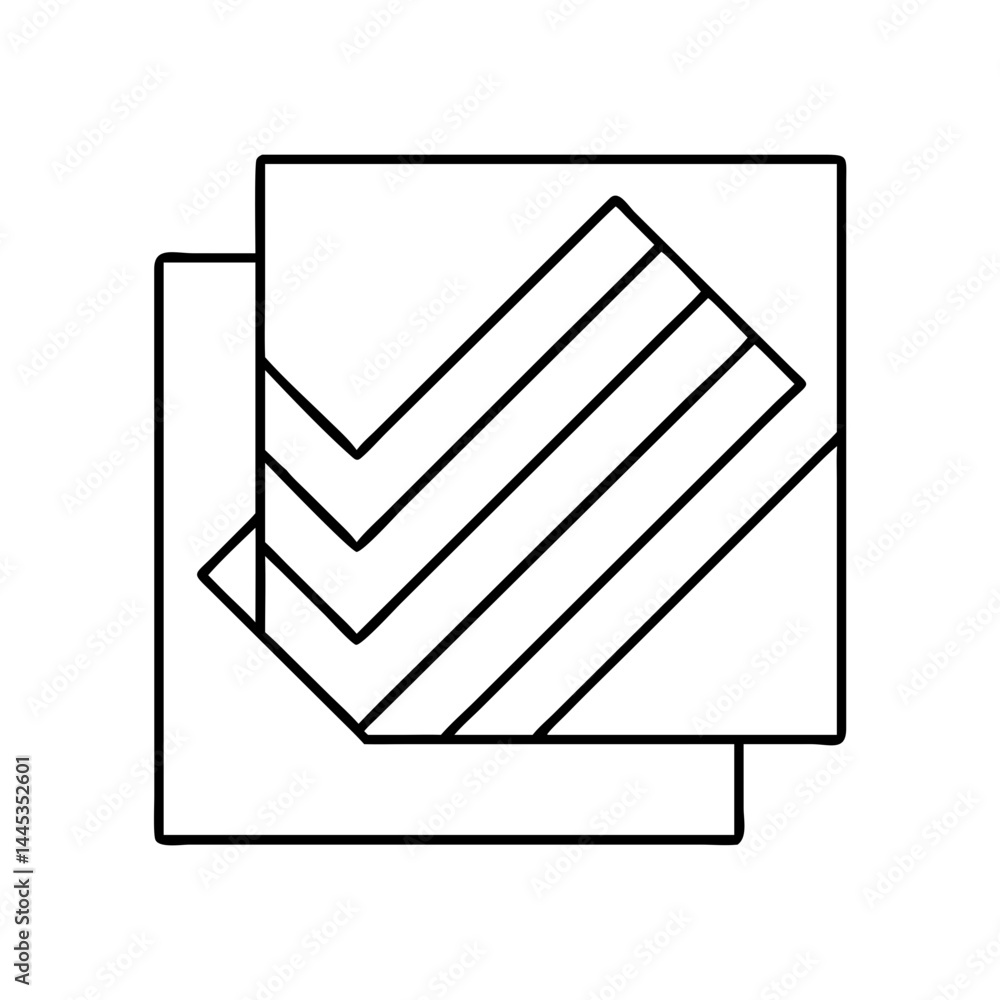 Aufkleber layer mask icon, layer mask line art - simple line art of layer mask, perfect for layer mask logos a