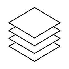 layers icon, layers line art - simple line art of layers, perfect for layers logos and icons