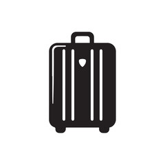 Travel Suitcase Luggage Silhouette Illustration