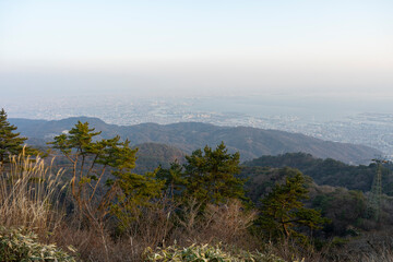 Mount Maya in Kobe is a famous tourist spot with a great view of the city of Kobe.