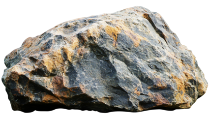 Heavy Realistic Rock Stone Isolated on White Background for Design Projects
