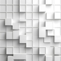 Obraz premium Abstract White Cube Pattern