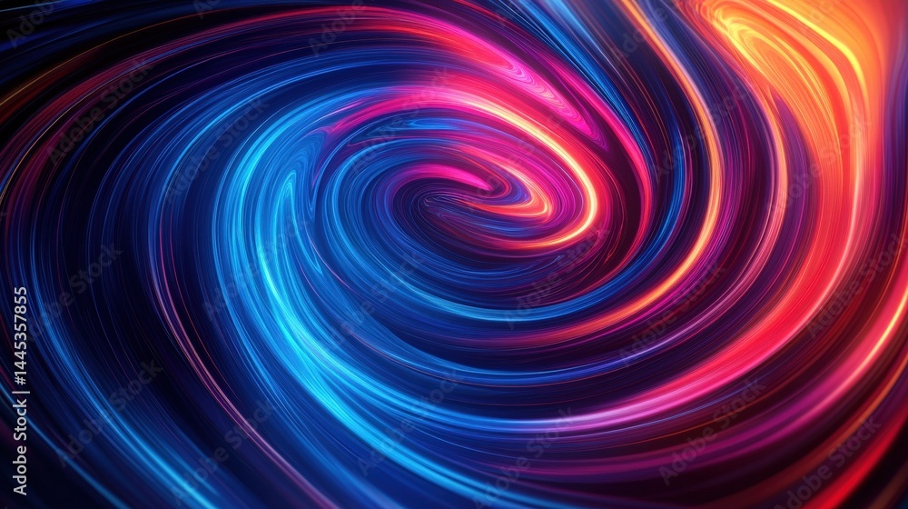 Poster a mesmerizing swirl of neon colors blending seamlessly in an abstract pattern
