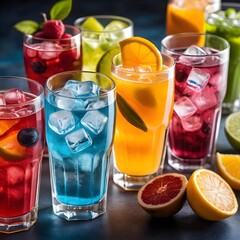 Colorful Summer Cocktails with Fresh Fruit