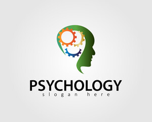 psychology vector logo icon design concept for company