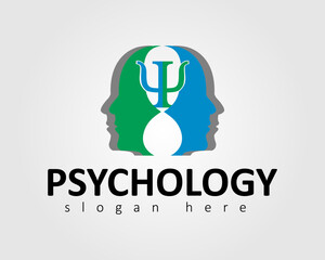 psychology logo design illustration concept for business company