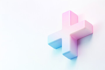 Obraz premium Minimal design and pastel palettes combine in these 3D plus icons, offering a refined solution for wellness or tech driven contexts.