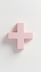 Fototapeta premium Minimal design and pastel palettes combine in these 3D plus icons, offering a refined solution for wellness or tech driven contexts.