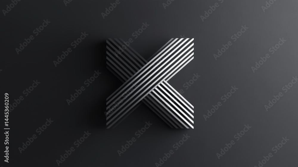 Aufkleber minimal and abstract logo with a unique shape forming a hidden meaning.