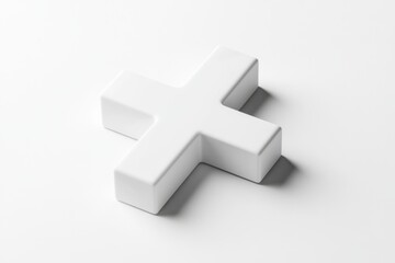 Obraz premium Minimal design and pastel palettes combine in these 3D plus icons, offering a refined solution for wellness or tech driven contexts.