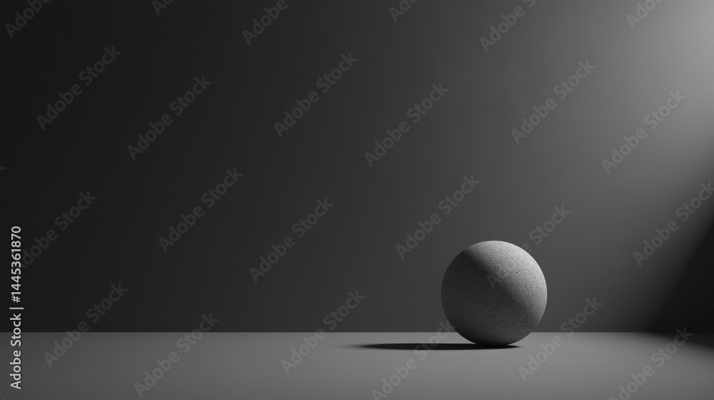 Poster minimalist grey background with a slight vignette effect, drawing focus to the center of the image.