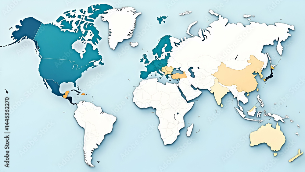 Aufkleber comprehensive infographic of trade imbalance: visualizing export vs import values with geographic sh