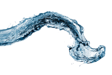 Dynamic Water Splashing in Mid-Air Creating an Arc Curve