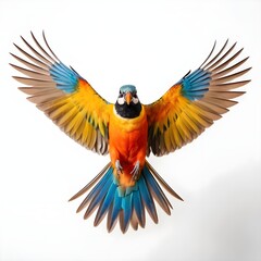 Obraz premium Colorful Parrot in Flight, Wings Spread Wide