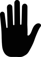 hand,stop,gesture modern flat icon for halt warning action design vector graphic for safety instruction