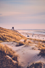 Cars on the beach of Blokhus. High quality photo