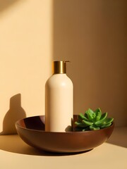 A pink gift box with ribbon, an isolated object of beauty