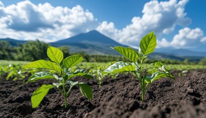 Cultivating high-altitude nicaraguan coffee and tea on volcanic soil nicaragua nature photography scenic landscape