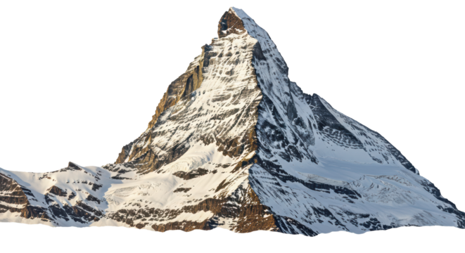 Isolated Majestic Matterhorn Mountain Peak
