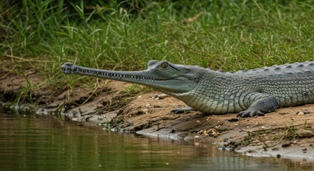 Fototapeta premium Gharial Crocodile Photo