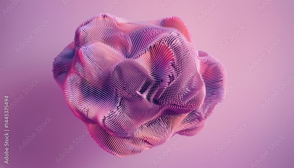 Poster abstract pink purple textured lines sculpture design for web branding print media