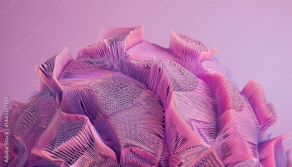 Poster abstract pink purple textured lines sculpture design for web branding print media