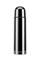 Sleek Bullet Style Thermos Flask with Shiny Metallic Finish
