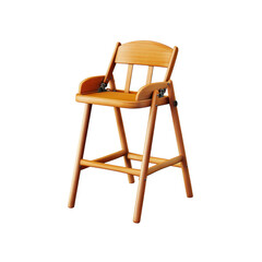 Wooden High Chair for Baby, Child, Toddler - Natural Wood Finish