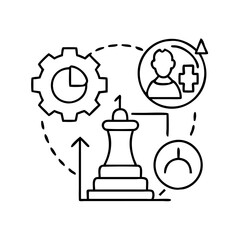 adaptive strategy icon, adaptive strategy line art - simple line art of adaptive strategy, perfect for adaptive strategy logos and icons