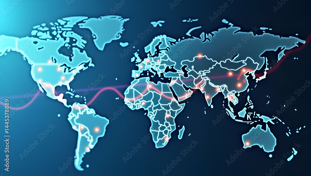 Poster data-driven visualization: dual axis charts showcasing trade imbalance, export-import divergences, a