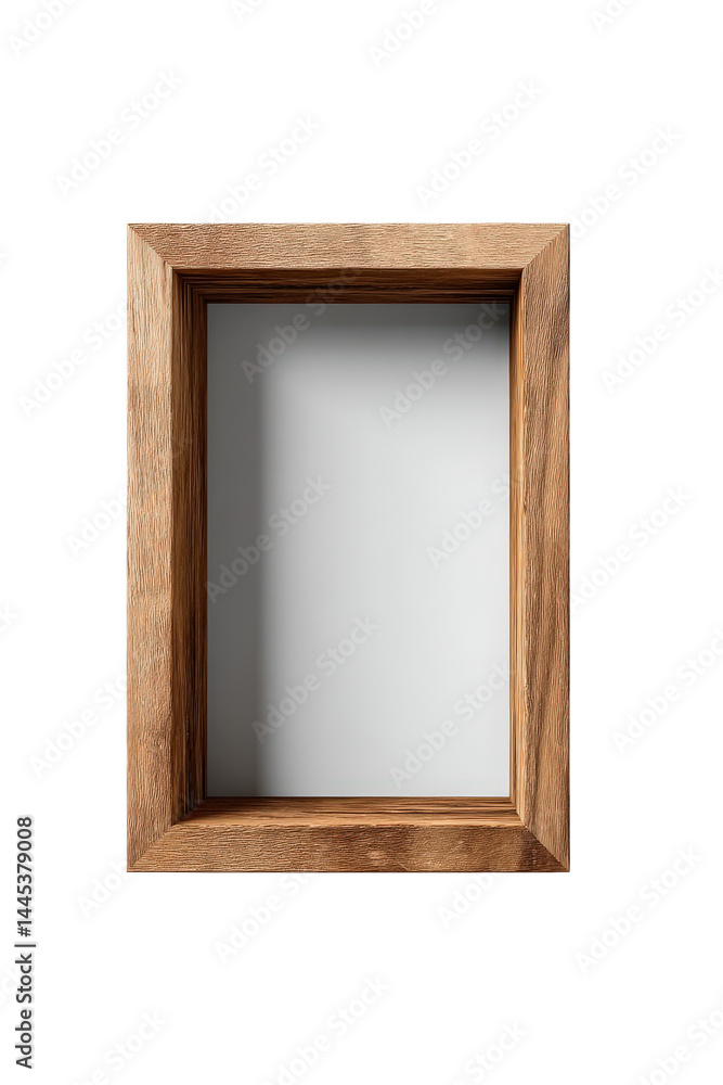 Aufkleber vertical wooden frame for mock-up design with empty space