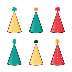 Birthday Hat Silhouette Illustration