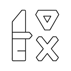 Fototapeta premium alphabet icon, alphabet line art - simple line art of alphabet, perfect for alphabet logos and icons