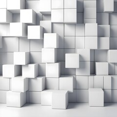 Abstract White Cube Background
