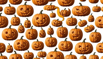 Fototapeta premium Halloween Jack-o'-Lantern Pattern