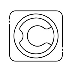 canva icon, canva line art - simple line art of canva, perfect for canva logos and icons