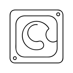 canva icon, canva line art - simple line art of canva, perfect for canva logos and icons